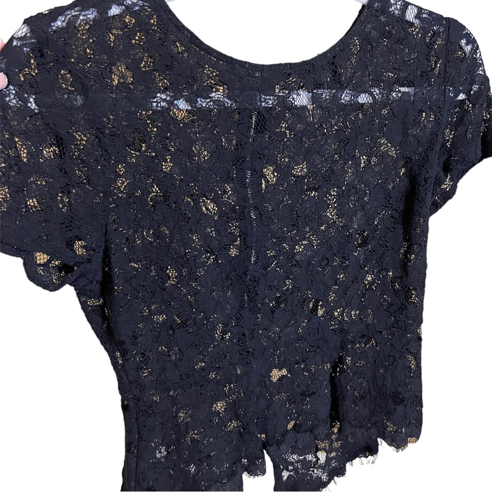 Preloved, Forever 21, Large, Black lace top.
